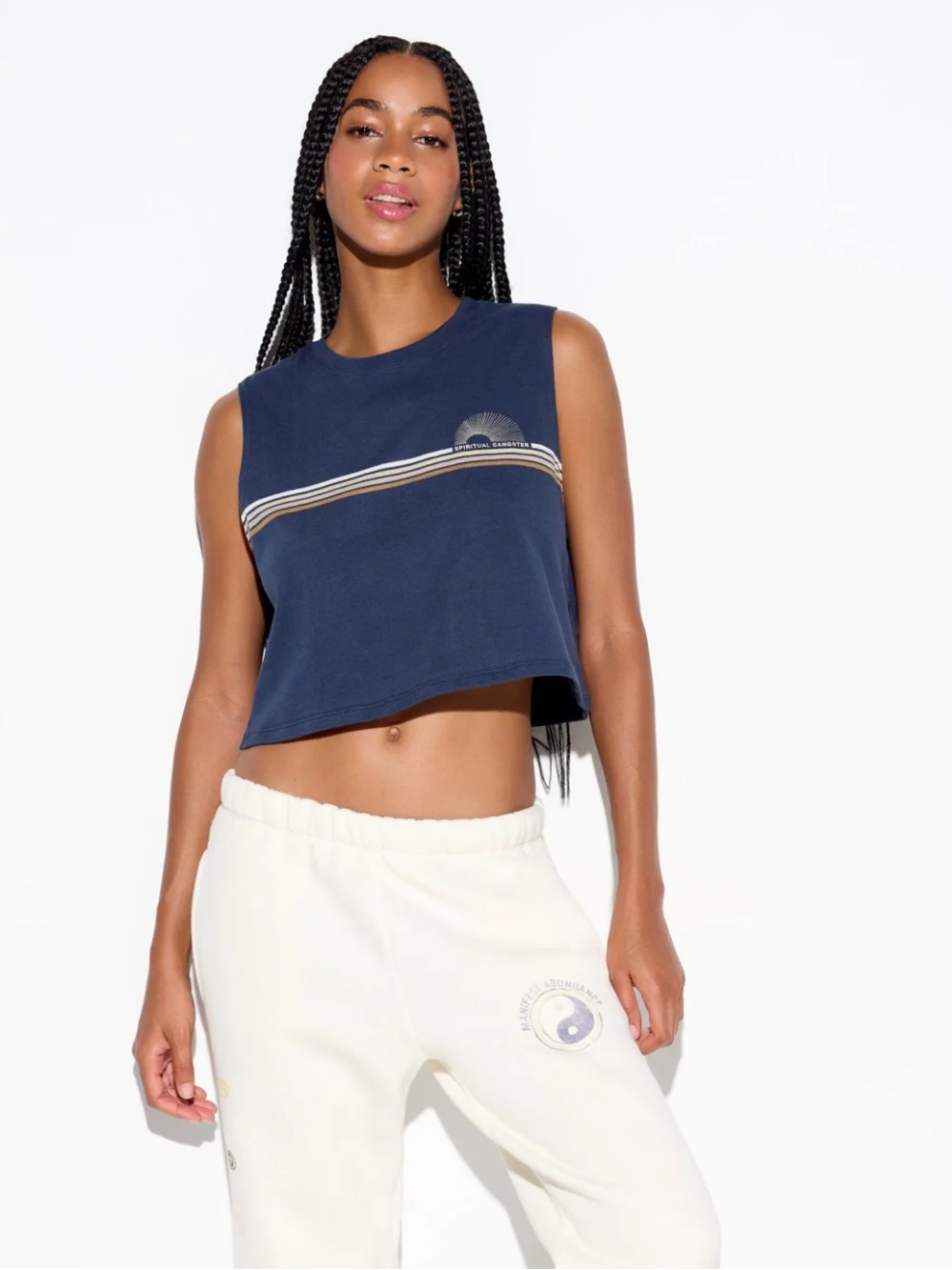 SPIRITUAL GANGSTER Sg Rays Spirit Crop Tank - Picture 2 of 16